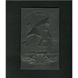 Danzig. Commemorative Iron Plaque, this uniface rectang 