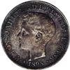 Image 1 : Alfonso XIII Peso 1895 PGV, KM-24, XF with old dark gra 