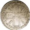 Image 2 : Peter I. Ruble 1725, Bit-968 var., good VF. Well struck 