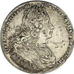 Peter II. Rouble 1727, Moscow, no stars in reverse lege 