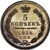Image 2 : Nicholas I. Proof 5 Kopecks 1854 C??-HI, Bit-413, Gem P 