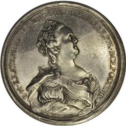 Catherine II silver medal, Peace with Sweden, 1790, Cro 