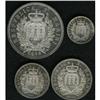 Image 1 : Republic prooflike silver set 1898-R:50 Centesimi KM-3, 