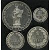 Image 2 : Republic prooflike silver set 1898-R:50 Centesimi KM-3, 