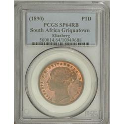 Griquatown pattern bronze Penny 1890, KM-Pn5 (mis-state 