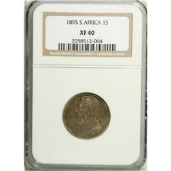 Republic silver Shilling 1895, KM-5, XF40 NGC, dark gra 