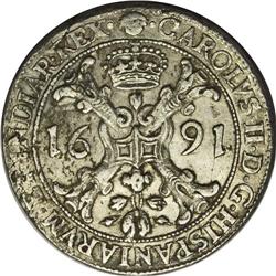 Charles II Patagon 1691 Brussels, Davenport 4492, 