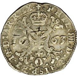 Flanders. Philip IV 1/2 Patagon 1663, 
