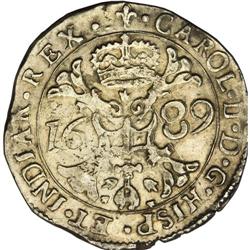 Flanders. Charles II Patagon 1689, KM63, Delm-344, Dave 