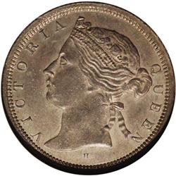 Victoria silver 20 Cents 1872-H, KM-12, AU58 NGC, gray 