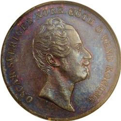 Oscar I Copper Pattern 2 Ore ND (1854), KM-Pn80, Proof 