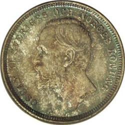Oscar II Krona 1890-EB, KM760, MS65 PCGS Eliasberg, a s 