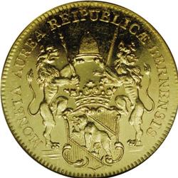 Bern. Gold 2-Ducats 1727, KM-96, MS62 NGC, prooflike wi 