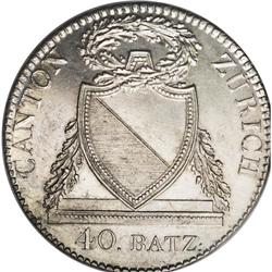 Zurich. 40-Batzen 1813-B, KM-191 