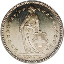 Confederation. Specimen 2 Francs 1920-B, KM-21, SP65 PC 