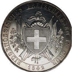 Graubunden. 4-Franken (Thaler) 1842, KM-17, issued for 