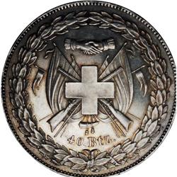 Glarus. 40-Batzen (Thaler) 1847, KM-20, issued for the 