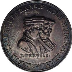 Bern silver medal for reformers Haller & Kolb 1728, uns 