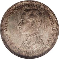 Rama V Baht ND (1876-1900), KM-Y34, MS62 NGC. lightly t 