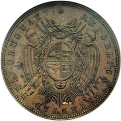 Pattern set in copper 1870, as follows: Peso KM-PN24 pl 