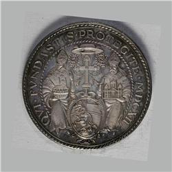 Pair of Vatican dedicative restrike medals, 1628-1928, 