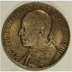 Trio of scarce silver 5 Lire coins, 1941, 1942 and 1943 