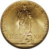 Image 2 : Pius XI gold 100 Lire 1935, KM-9, MS66 NGC, another sat 