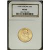 Image 3 : Pius XI gold 100 Lire 1935, KM-9, MS66 NGC, another sat 