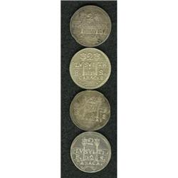 Caracas Royalist Coinage - Quartet of 2 Reales, KM-C6.1 