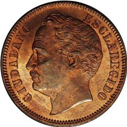 Republic Pattern Centavo 1863-E, KM-E1, choice Proof wi 