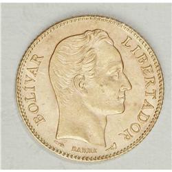 Republic gold 20 Bolivares - Date Trio, KM-Y32, 1904, A 