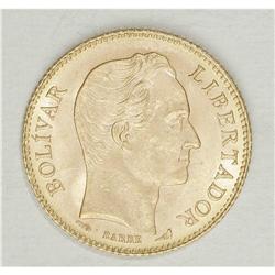 Republic gold 20 Bolivares - Choice Pair, KM-Y32, 1904, 