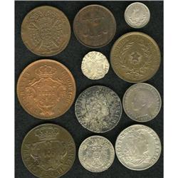 Islands, ports & enclaves: Azores Maria II copper 10 Re 