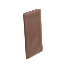 Louis Vuitton Brown Taiga Leather Checkbook Cover Wallet