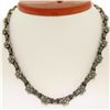 Image 1 : Judith Jack 16" Sterling Silver Marcasite Flower Cluster Chain Necklace w/ Box