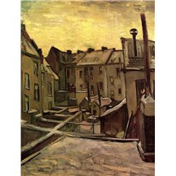 Van Gogh - Backyards Of Old Houses In Antwerp In The Snow