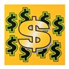 Image 1 : Dollar Sign (Yellow Background) by Steve Kaufman (1960-2010)