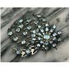 Image 1 : Vintage Mid Century Light Blue Rhinestone Starburst Brooch