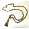 Image 1 : French Designer Givenchy Gold Tassel Necklace