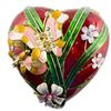 Image 2 : Floral Heart Shaped Butterfly Jewel Trinket Box