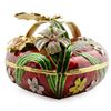 Image 3 : Floral Heart Shaped Butterfly Jewel Trinket Box