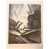 Image 1 : Early 20thc Signed Albert Mueller Lithograph, German Landscape, Morgen