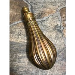 G & J W Hawksley Sheffield Fluted Powder Flask