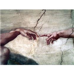 Michelangelo's "Creation of Adam" Sistine Chapel ItalianÂ Ceramic Tile