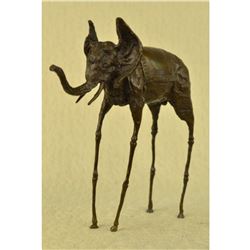 After Dali, Surrealist Elephant Bronze Sculpture