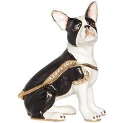 Boston Terrier Dog Trinket, Jewel Box