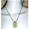 Image 1 : Rare Vintage French Designer LANVIN Enamel Pendant Necklace