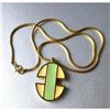 Image 2 : Rare Vintage French Designer LANVIN Enamel Pendant Necklace