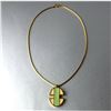 Image 6 : Rare Vintage French Designer LANVIN Enamel Pendant Necklace