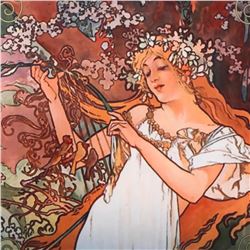 After Mucha, Art Nouveau Style Ceramic Art Tile
